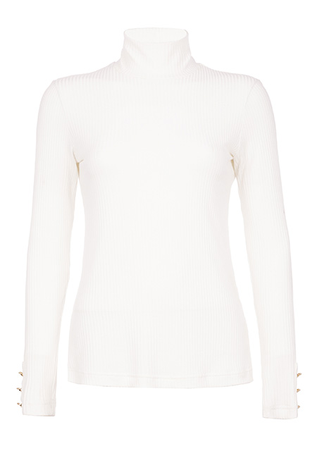 Rebrasta ženska rolka sa dugmićima na rukavima Tiffany Production